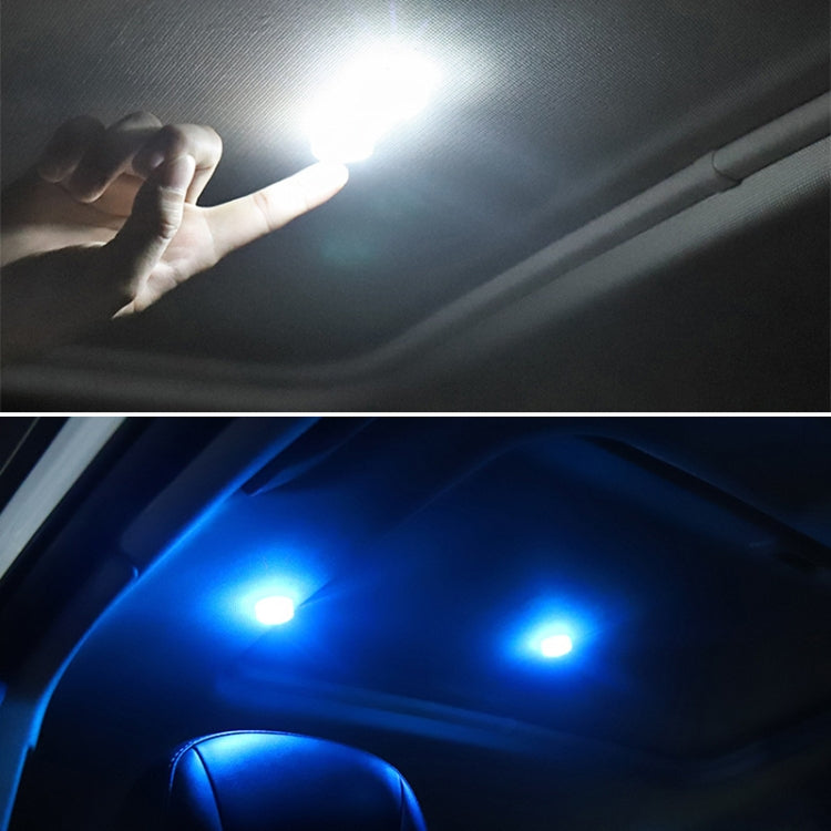 Car LED Interior Touch Light with A Button Battery (White Light) - In Car by buy2fix | Online Shopping UK | buy2fix