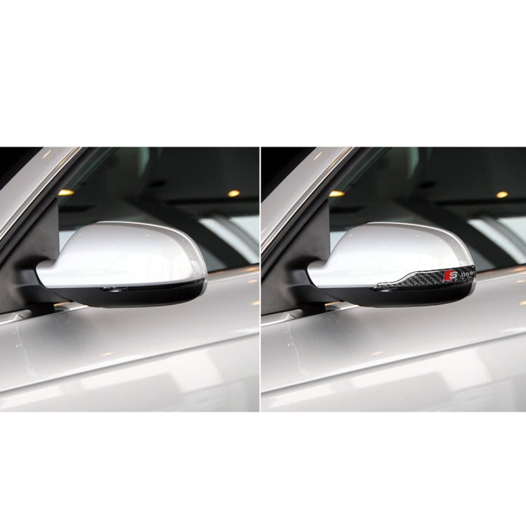 Car Carbon Fiber S Line Pattern Rearview Mirror Anti-collision Sticker for Audi TT, Left and Right Drive Universal - In Car by buy2fix | Online Shopping UK | buy2fix