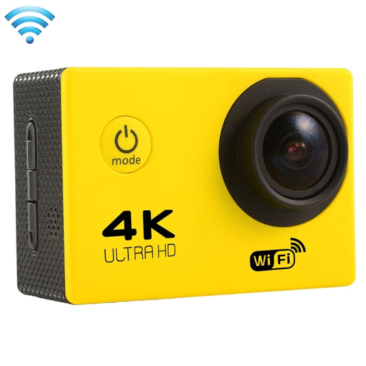 F60 2.0 inch Screen 170 Degrees Wide Angle WiFi Sport Action Camera Camcorder with Waterproof Housing Case, Support 64GB Micro SD Card(Yellow) - DJI & GoPro Accessories by buy2fix | Online Shopping UK | buy2fix