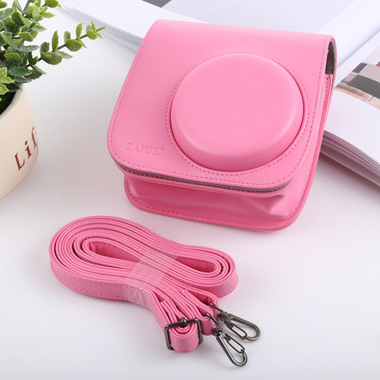 Retro Style Full Body Camera PU Leather Case Bag with Strap for FUJIFILM instax mini 9 / mini 8+ / mini 8(Pink) - Camera Accessories by buy2fix | Online Shopping UK | buy2fix