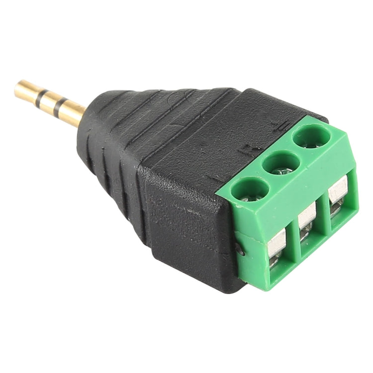 2.5mm Male Plug 3 Pole 3 Pin Terminal Block Stereo Audio Connector - Audio Adapter by buy2fix | Online Shopping UK | buy2fix