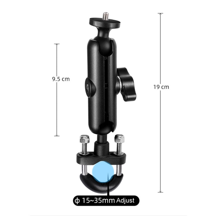 9cm Connecting Rod 20mm Ball Head Motorcycle Handlebar Fixed Mount Holder with Tripod Adapter & Screw for GoPro Hero11 Black / HERO10 Black /9 Black /8 Black /7 /6 /5 /5 Session /4 Session /4 /3+ /3 /2 /1, DJI Osmo Action and Other Action Cameras(Black) - DJI & GoPro Accessories by buy2fix | Online Shopping UK | buy2fix