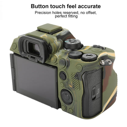 For Sony ILCE-7RM5 / Alpha 7R V Soft Silicone Protective Case (Camouflage) - Protective Case by buy2fix | Online Shopping UK | buy2fix