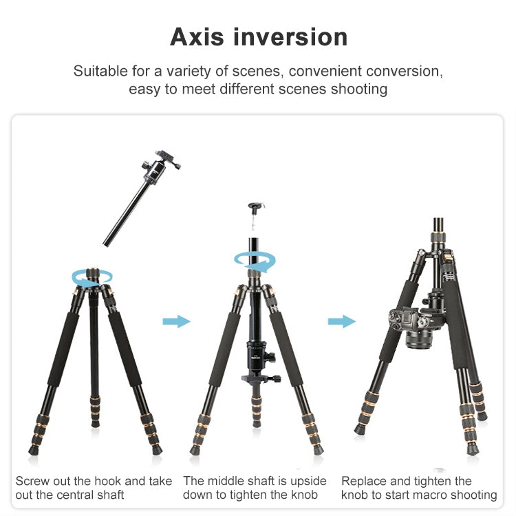 TRIOPO 554 Adjustable Portable  Aluminum Alloy Tripod with D-2A Ball Head for SLR Camera - Camera Accessories by TRIOPO | Online Shopping UK | buy2fix