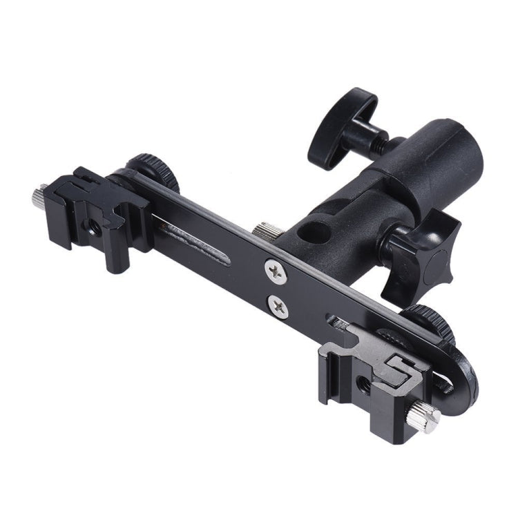 Double Hot Shoe Flash Stand Bracket - Camera Accessories by buy2fix | Online Shopping UK | buy2fix