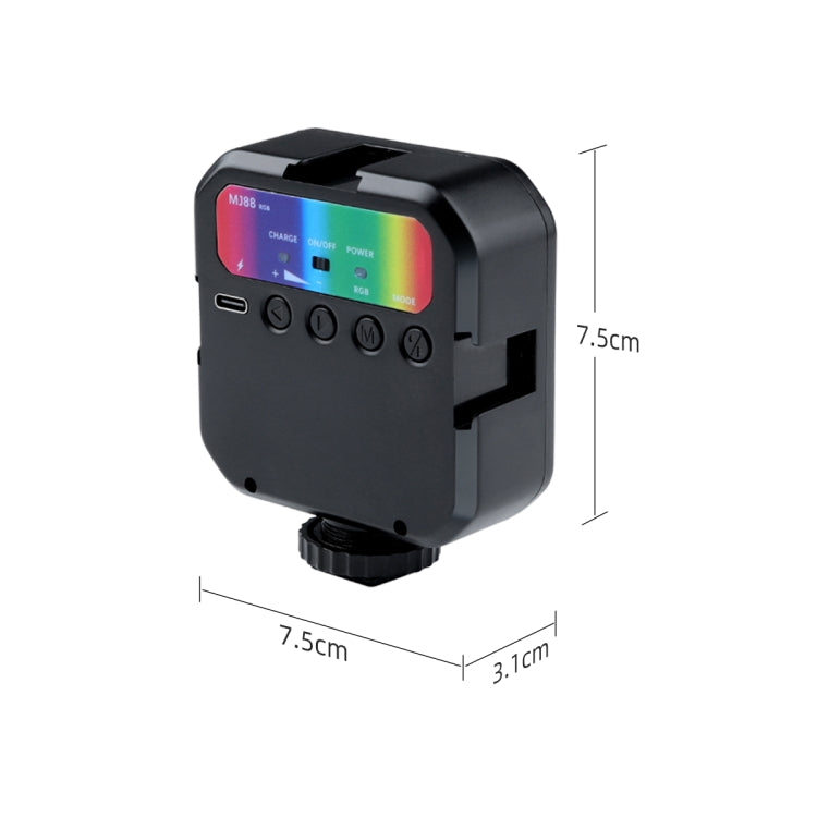 MJ88 Pocket 3000-7000K+RGB Full Color Beauty Fill Light Handheld Camera Photography Streamer LED Light with Remote Control(Black) - Camera Accessories by buy2fix | Online Shopping UK | buy2fix