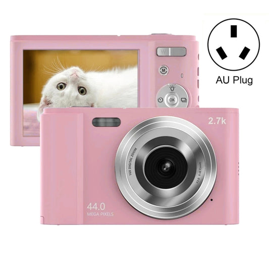 DC302 2.88 inch 44MP 16X Zoom 2.7K Full HD Digital Camera Children Card Camera, AU Plug (Pink) - Consumer Electronics by buy2fix | Online Shopping UK | buy2fix