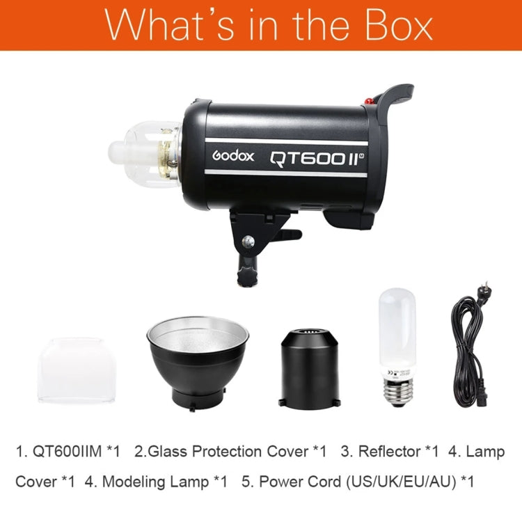 Godox QT600IIM 600Ws 1/8000s High Speed  Strobe Studio Flash Light(US Plug) - Camera Accessories by Godox | Online Shopping UK | buy2fix