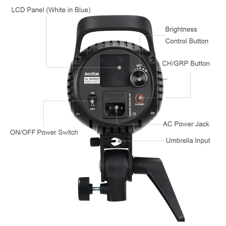 Godox SL60W LED Light Studio Continuous Photo Video Light(AU Plug) - Shoe Mount Flashes by Godox | Online Shopping UK | buy2fix