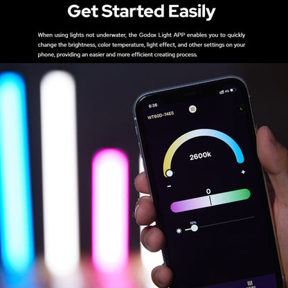 Godox WT60R Waterproof Tube Light 60cm RGB Photo Video Fill Light (EU Plug) -  by Godox | Online Shopping UK | buy2fix