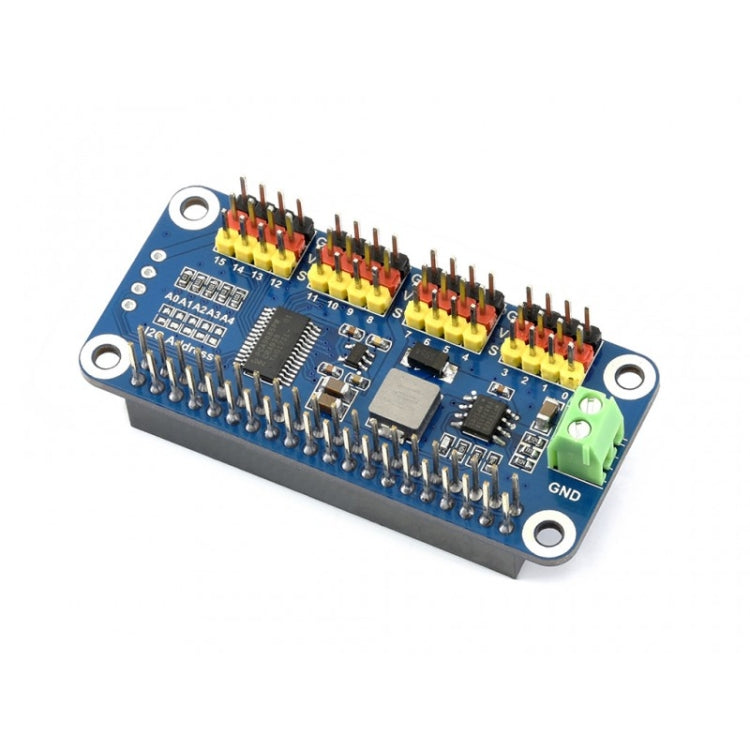 Waveshare 16-Channel 12-bit I2C Servo Driver HAT for Raspberry Pi - Sockets Adapters Accessories by WAVESHARE | Online Shopping UK | buy2fix