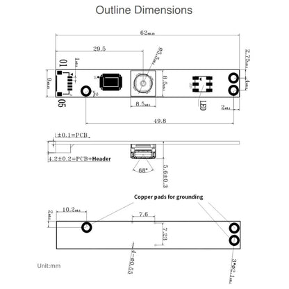 Waveshare OV5640 FF 5MP USB Camera Module, Support 1080P Video Recording - Modules Expansions Accessories by WAVESHARE | Online Shopping UK | buy2fix