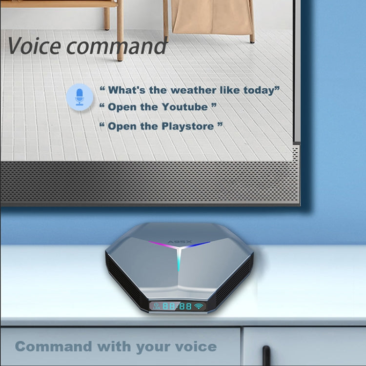 A95X F4 8K UHD Smart TV BOX Android 10.0 Media Player wtih Remote Control, Amlogic S905X4 Quad Core Cortex-A55 up to 2.0GHz, RAM: 4GB, ROM: 64GB, 2.4GHz/5GHz WiFi, Bluetooth, AU Plug(Metallic Blue) - Consumer Electronics by Beelink | Online Shopping UK | buy2fix