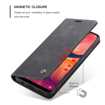 CaseMe-013 Multi-functional Retro Frosted Horizontal Flip Leather Case with Card Slot & Holder & Wallet For Galaxy A20e(Black) - Galaxy Phone Cases by CaseMe | Online Shopping UK | buy2fix