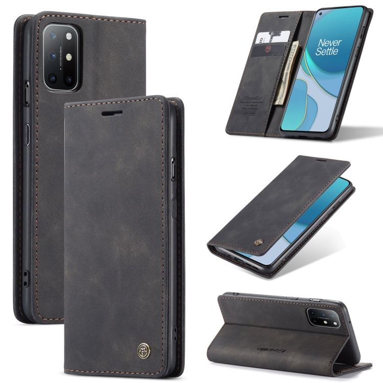 For OnePlus 8T CaseMe-013 Multifunctional Retro Frosted Horizontal Flip Leather Case with Card Slot & Holder & Wallet(Black) - OnePlus Cases by CaseMe | Online Shopping UK | buy2fix