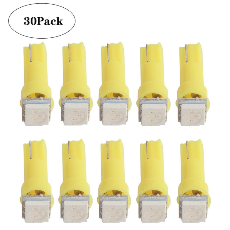 30 PCS T5 1LED SMD-5050 Car Modification LED Indicator Light Yellow Light - In Car by buy2fix | Online Shopping UK | buy2fix