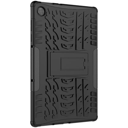 For Lenovo Tab M10 HD Gen 2 (TB-X306F) Tire Texture TPU+PC Shockproof Case with Holder(Black) - Lenovo by buy2fix | Online Shopping UK | buy2fix