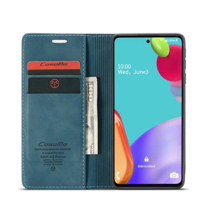 For Samsung Galaxy A52 5G / 4G CaseMe 013 Multifunctional Horizontal Flip Leather Case with Holder & Card Slot & Wallet(Blue) - Samsung Accessories by CaseMe | Online Shopping UK | buy2fix