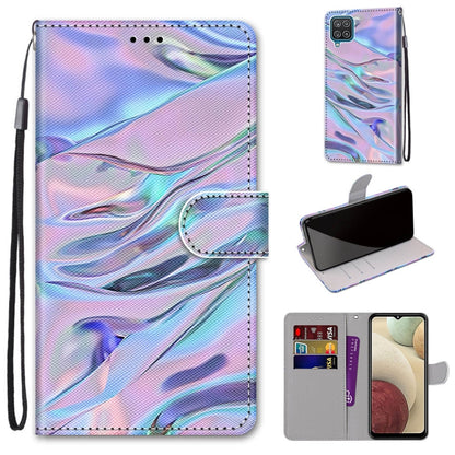 For Samsung Galaxy A12 / M12 Coloured Drawing Cross Texture Horizontal Flip PU Leather Case with Holder & Card Slots & Wallet & Lanyard(Fluorescent Water Texture) - Samsung Accessories by buy2fix | Online Shopping UK | buy2fix