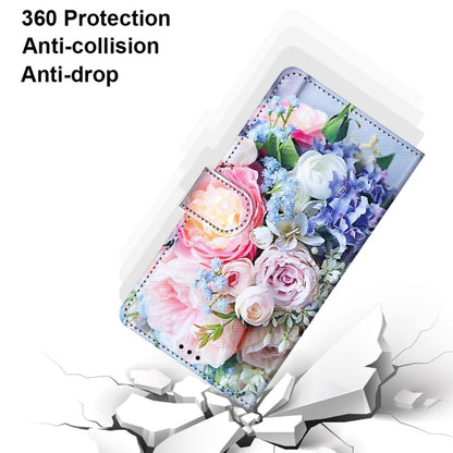 For Samsung Galaxy A12 / M12 Coloured Drawing Cross Texture Horizontal Flip PU Leather Case with Holder & Card Slots & Wallet & Lanyard(Light Pink Bouquet) - Samsung Accessories by buy2fix | Online Shopping UK | buy2fix