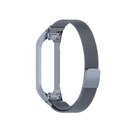 For Samsung Galaxy Fit 2 SM-R220 Milanese Watch Band(Grey) - Smart Wear by buy2fix | Online Shopping UK | buy2fix