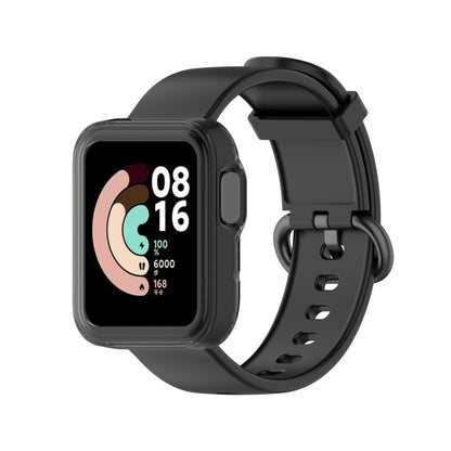 For Xiaomi Mi Watch Lite / Redmi Watch Half Coverage TPU Protective Case(Transparent Black) - Smart Wear by buy2fix | Online Shopping UK | buy2fix