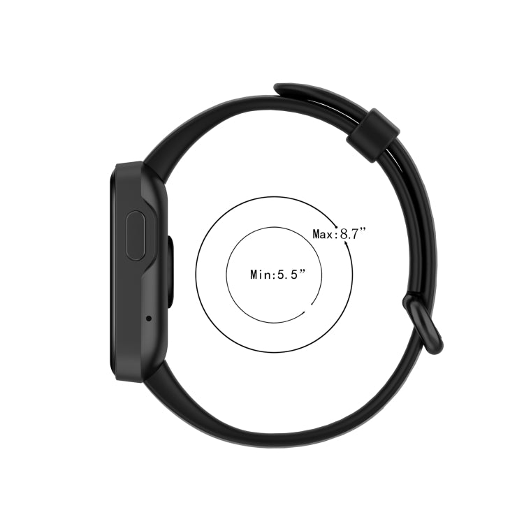 For Xiaomi Mi Watch Lite / Redmi Watch Silicone Watch Band, Size: One Size(Black) - Smart Wear by buy2fix | Online Shopping UK | buy2fix