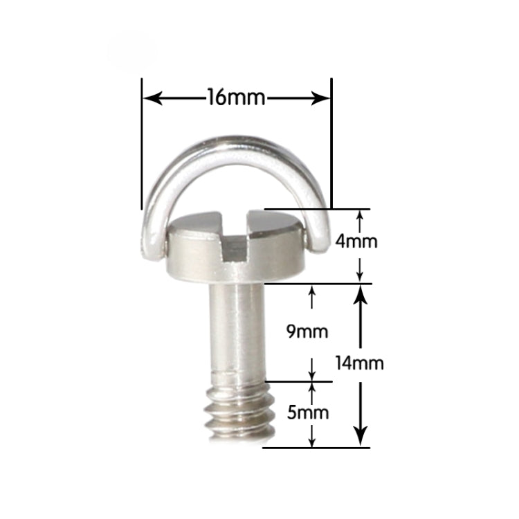 BEXIN LS095 2 PCS D Ring Screws Camera Plate Mount 1/4 inch Quick Release Screws - Camera Accessories by BEXIN | Online Shopping UK | buy2fix