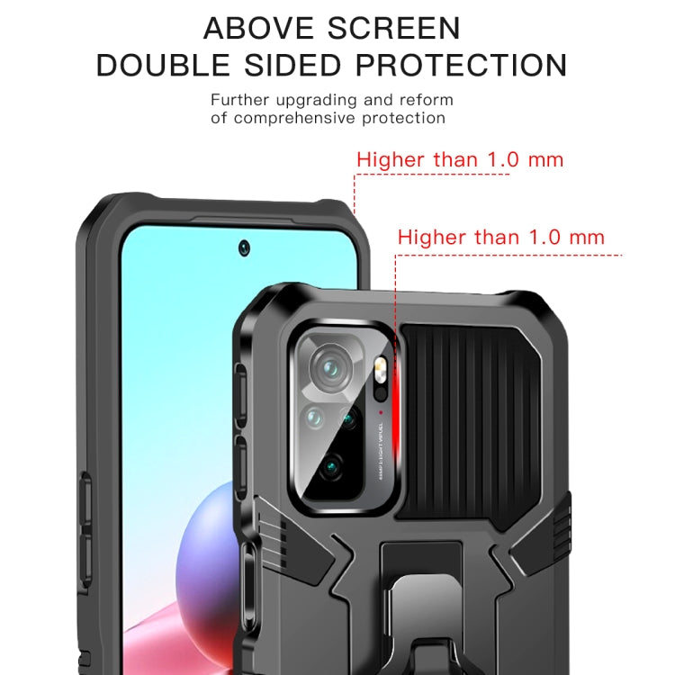 For Xiaomi Redmi Note 10 / 10S Armor Warrior Shockproof PC + TPU Protective Case(Black) - Xiaomi Accessories by buy2fix | Online Shopping UK | buy2fix