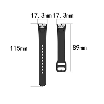 For Samsung Galaxy Fit SM-R370 Silicone Steel Shrapnel Black Buckle Watch Band(Smoke Cyan) - Smart Wear by buy2fix | Online Shopping UK | buy2fix