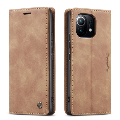 For Xiaomi Mi 11 CaseMe 013 Multifunctional Horizontal Flip Leather Case with Holder & Card Slot & Wallet(Brown) - Xiaomi Cases by CaseMe | Online Shopping UK | buy2fix