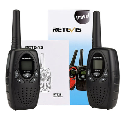 1 Pair RETEVIS RT628 0.5W EU Frequency 446MHz 8CHS Handheld Children Walkie Talkie(Black) - Children by RETEVIS | Online Shopping UK | buy2fix