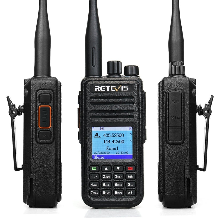 RETEVIS RT3S 136-174MHz + 400-480MHz 3000CH Handheld DMR Digital Two Way Radio Walkie Talkie, GPS Version - Handheld Walkie Talkie by RETEVIS | Online Shopping UK | buy2fix