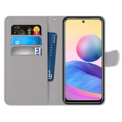 For Xiaomi Redmi Note 10 5G Coloured Drawing Cross Texture Horizontal Flip PU Leather Case with Holder & Card Slots & Wallet & Lanyard(Translucent Glass) - Xiaomi Cases by buy2fix | Online Shopping UK | buy2fix