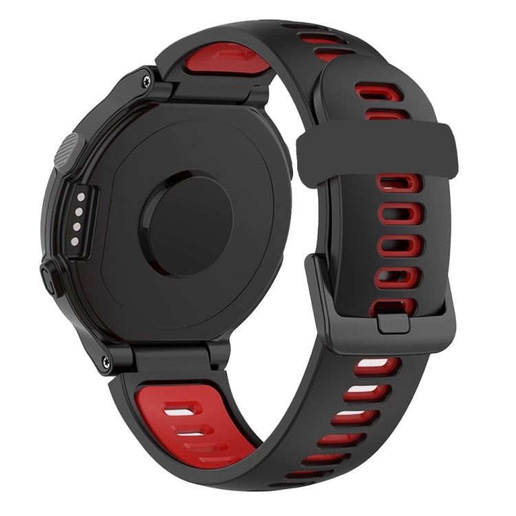 For Garmin Forerunner 220/230/235/620/630/735XT Two-color Silicone Watch Band(Black+Red) - Smart Wear by buy2fix | Online Shopping UK | buy2fix