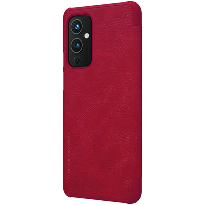 For OnePlus 9 (IN/CN Version) NILLKIN QIN Series Crazy Horse Texture Horizontal Flip Leather Case with Card Slot(Red) - OnePlus Cases by NILLKIN | Online Shopping UK | buy2fix