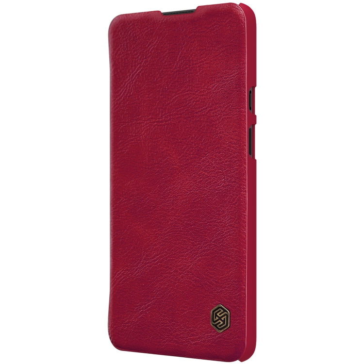 For OnePlus 9 (IN/CN Version) NILLKIN QIN Series Crazy Horse Texture Horizontal Flip Leather Case with Card Slot(Red) - OnePlus Cases by NILLKIN | Online Shopping UK | buy2fix