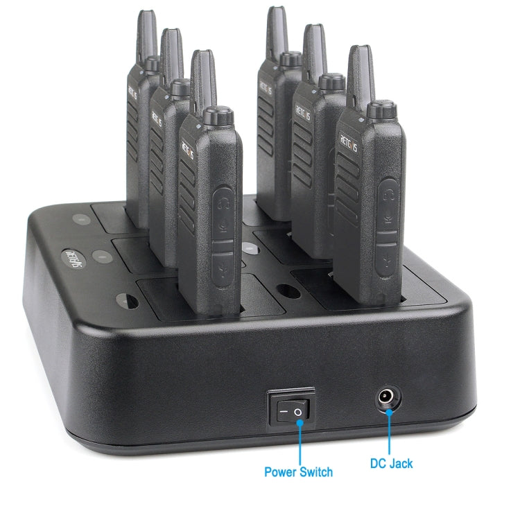 RETEVIS RTC22 Multi-function Six-Way Walkie Talkie Charger for Retevis RT22, US Plug - Batteries & Chargers by RETEVIS | Online Shopping UK | buy2fix