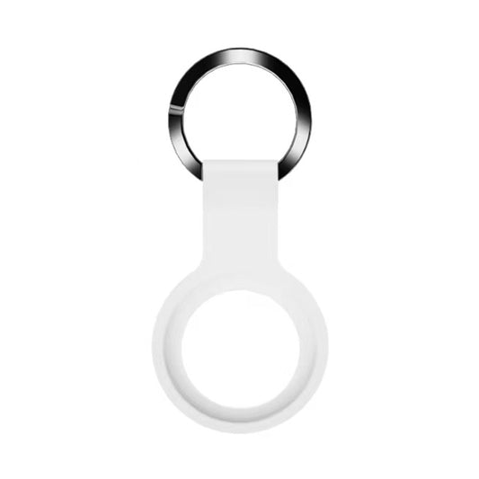 Mutural Liquid Silicone Protective Case with Key Ring for AirTag(White) - Other by Mutural | Online Shopping UK | buy2fix