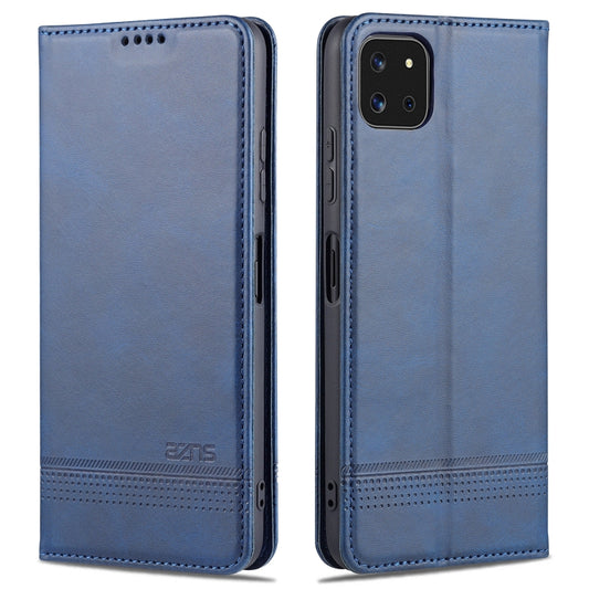 For Samsung Galaxy A22 5G AZNS Magnetic Calf Texture Horizontal Flip Leather Case with Card Slots & Holder & Wallet(Dark Blue) - Galaxy Phone Cases by AZNS | Online Shopping UK | buy2fix