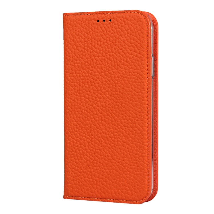 For iPhone XR Litchi Genuine Leather Phone Case(Orange) - More iPhone Cases by buy2fix | Online Shopping UK | buy2fix