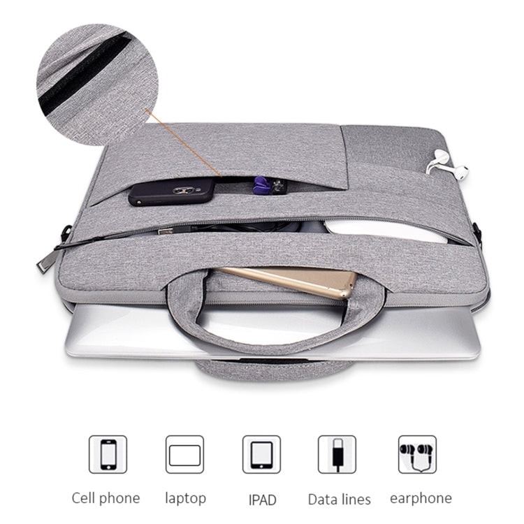 ND05SDJ Oxford Cloth + Nylon Laptop Portable Shoulder Bag, Size:13.3 inch(Hemp Gray) - 13.3 inch by buy2fix | Online Shopping UK | buy2fix