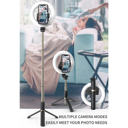 Q07 6 Inch Ring Light Portable Bluetooth Selfie Stick Tripod - Consumer Electronics by buy2fix | Online Shopping UK | buy2fix