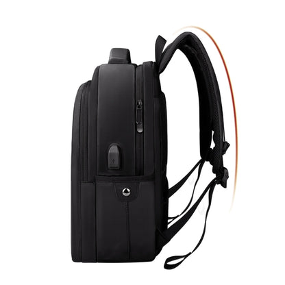 SJ01 Business Casual Computer Backpack with USB Charging Port, Size:13-15 inch Universal(Black) - Backpack by buy2fix | Online Shopping UK | buy2fix