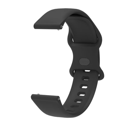 20mm For Amazfit GTS 2e Butterfly Buckle Silicone Watch Band(Black) - Watch Bands by buy2fix | Online Shopping UK | buy2fix