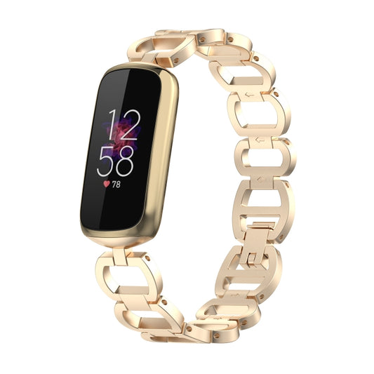 For Fitbit Luxe Special Edition Metal Bracelet Watch Band(Champagne Gold) - Watch Bands by buy2fix | Online Shopping UK | buy2fix