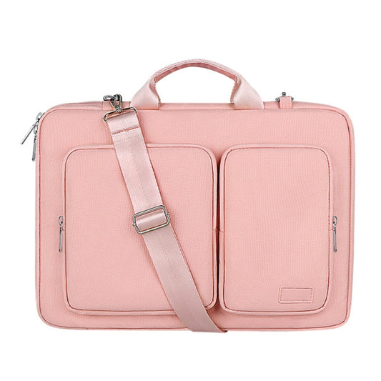 ST11 Polyester Thickened Laptop Bag with Detachable Shoulder Strap, Size:14.1-15.4 inch(Pink) - 15 inch by buy2fix | Online Shopping UK | buy2fix