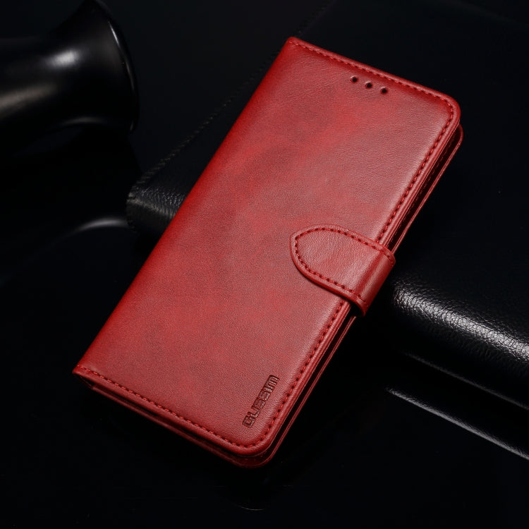 For Samsung Galaxy S21 FE GUSSIM Business Style Horizontal Flip Leather Case with Holder & Card Slots & Wallet(Red) - Galaxy Phone Cases by GUSSIM | Online Shopping UK | buy2fix