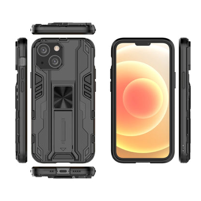 For iPhone 13 mini Supersonic PC + TPU Shock-proof Protective Case with Holder (Black) - iPhone 13 mini Cases by buy2fix | Online Shopping UK | buy2fix