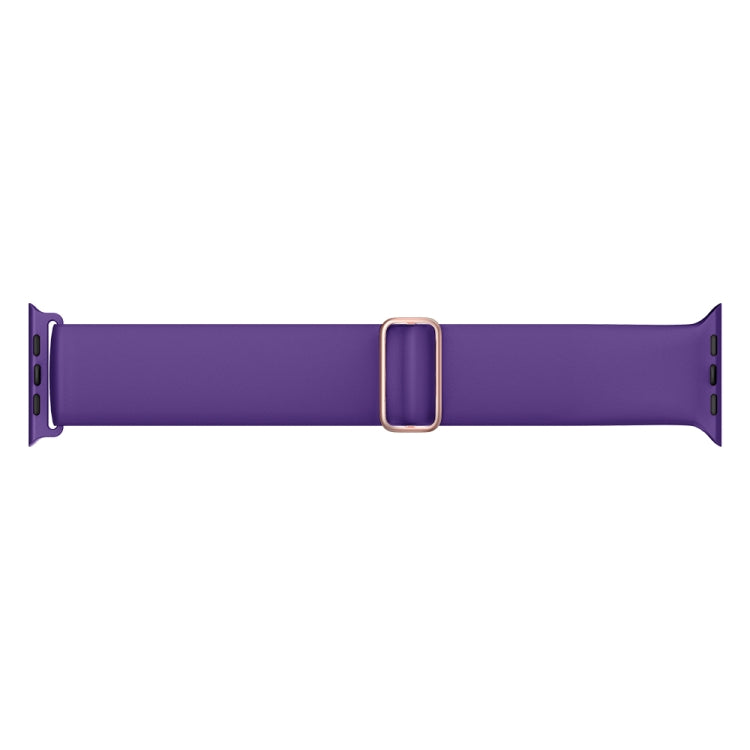 Elasticity Silicone Strap Watch Band For Apple Watch Ultra 49mm&Watch Ultra 2 49mm / Series 9&8&7 45mm / SE 3&SE 2&6&SE&5&4 44mm / 3&2&1 42mm(Dark Purple) - Watch Bands by buy2fix | Online Shopping UK | buy2fix